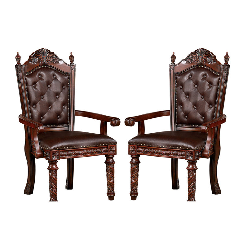 Chaises avec accoudoirs 2 pièces Traditional