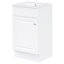 Meuble-lavabo 18 po avec lavabo, meuble-lavabo avec tablette de porte et tablette réglable, blanc-1225908312