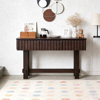 52 inch Sofa Table with Storage Drawers