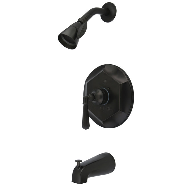 Volume Control Tub and Shower Faucet with Concord Lever Handles