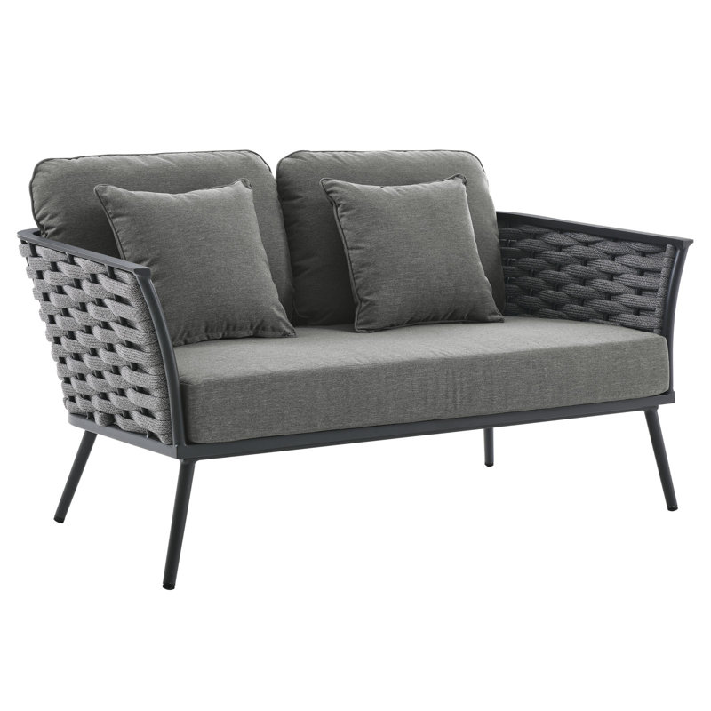 Causeuse Stance, Gris anthracite, Gris