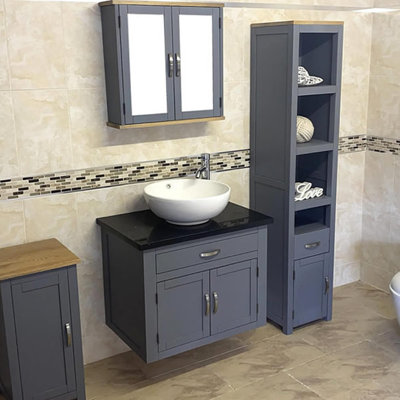 Brading 750 mm Single Vanity with Vessel Ceramic Basin
