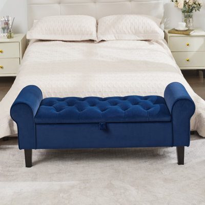 Jillia Velvet Upholstered Storage Bench
