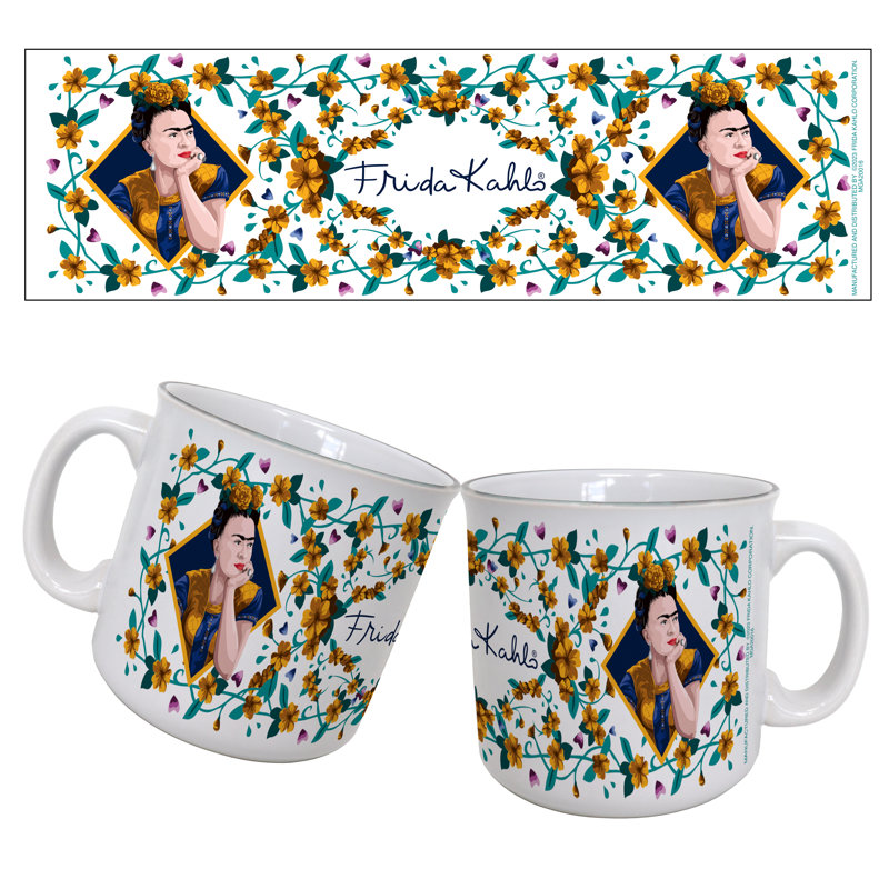 Frida Kahlo - Portrait floral 20 oz Tasse de camping
