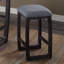 Tabouret de comptoir patiné espresso et gris