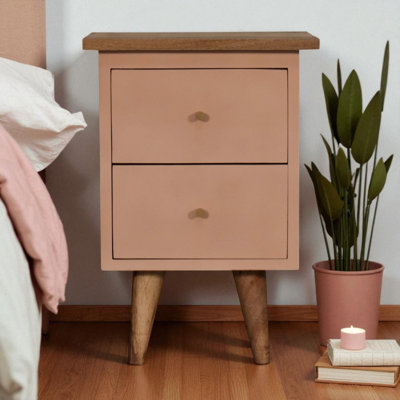 35cm W Solid Wood Bedside Table
