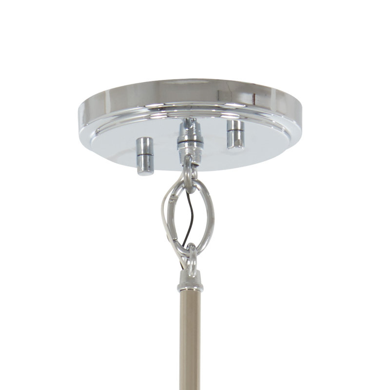 Spiked 6 - Light Sputnik Sphere Chandelier, 19" H x 18" W x 18" D, Chrome
