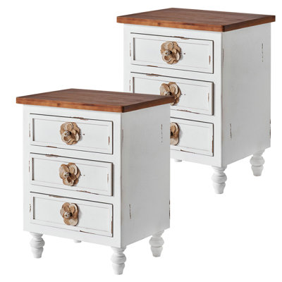 3-Drawer Storage Side Table