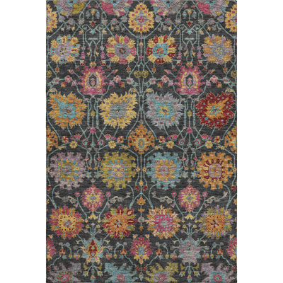 Premium Machine Washable Mayfield AMF2288 Damask Rug