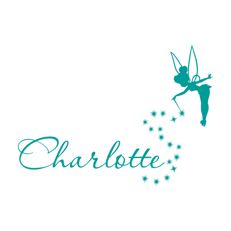 Adhésif décoratif chambre d'enfant Tinkerbell, Oui, Turquoise