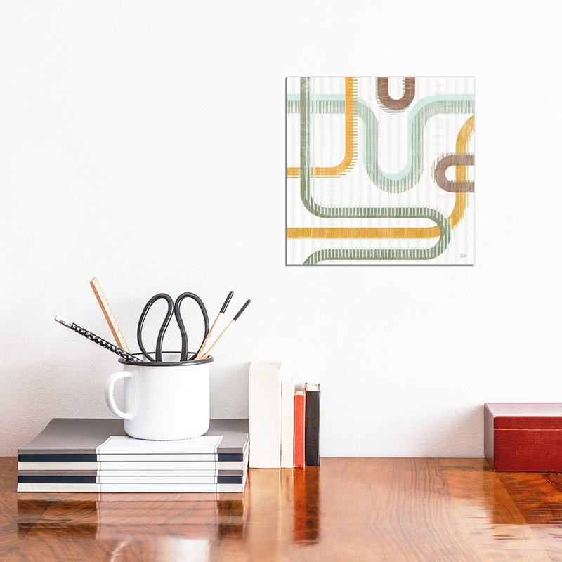 Subway Lines II by Melissa Averinos - 1 Piece Wrapped Canvas Wall Art, 30.48 cm H x 30.48 cm W