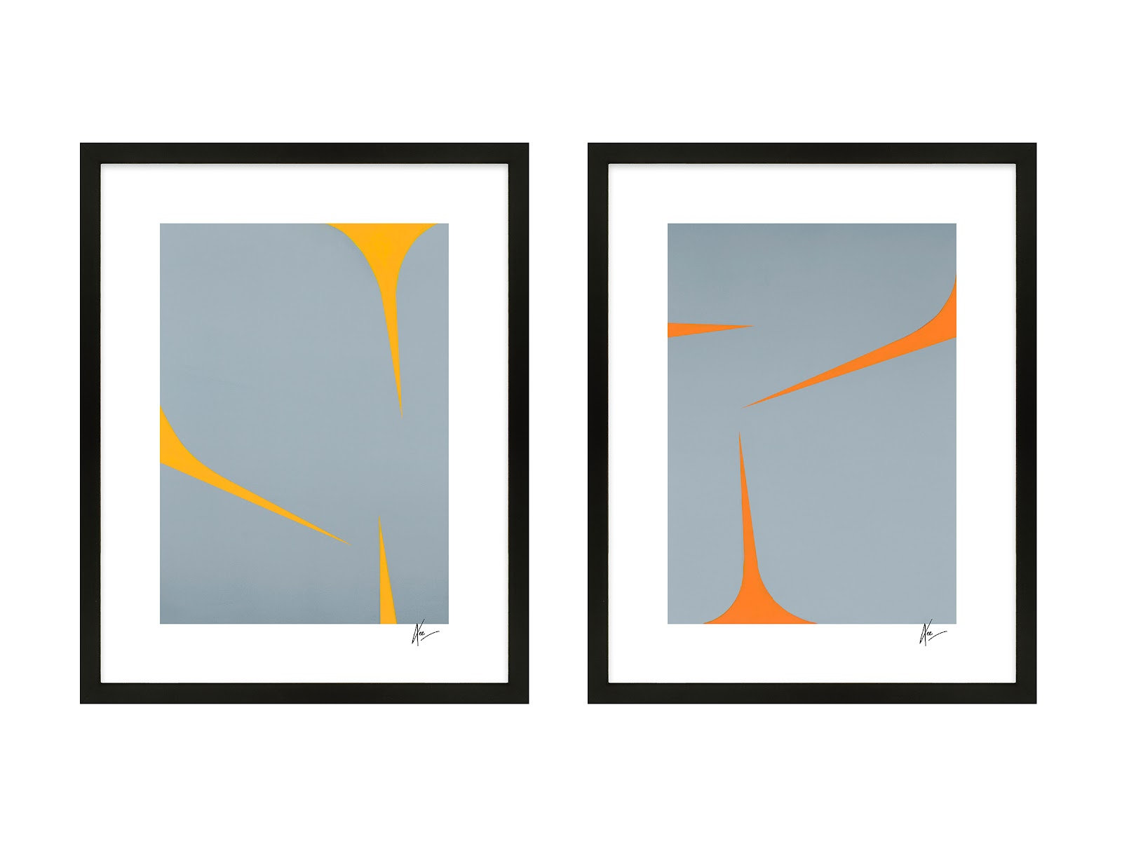 Clouds. Set Of 2 by Lee Lessem, Black, 16" W x 20" H