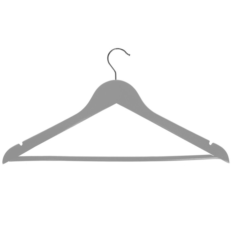 Yerkes Wood Standard Hanger for Dress/Shirt/Sweater, Grey