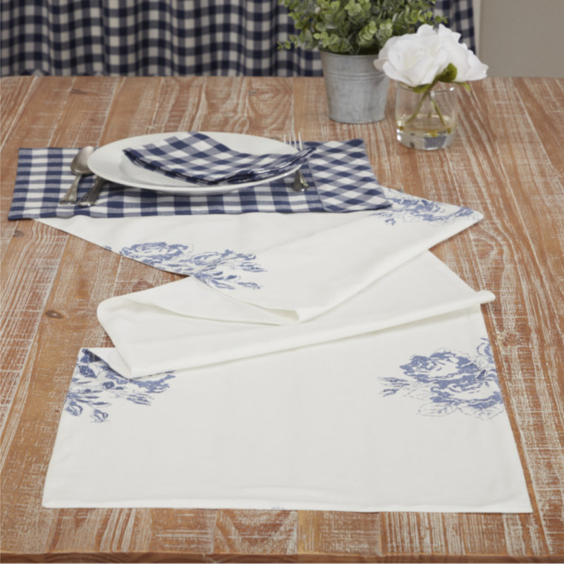 Tapis de couloir bleu Lydia, Tapis de couloir L 54 po x l 16 po