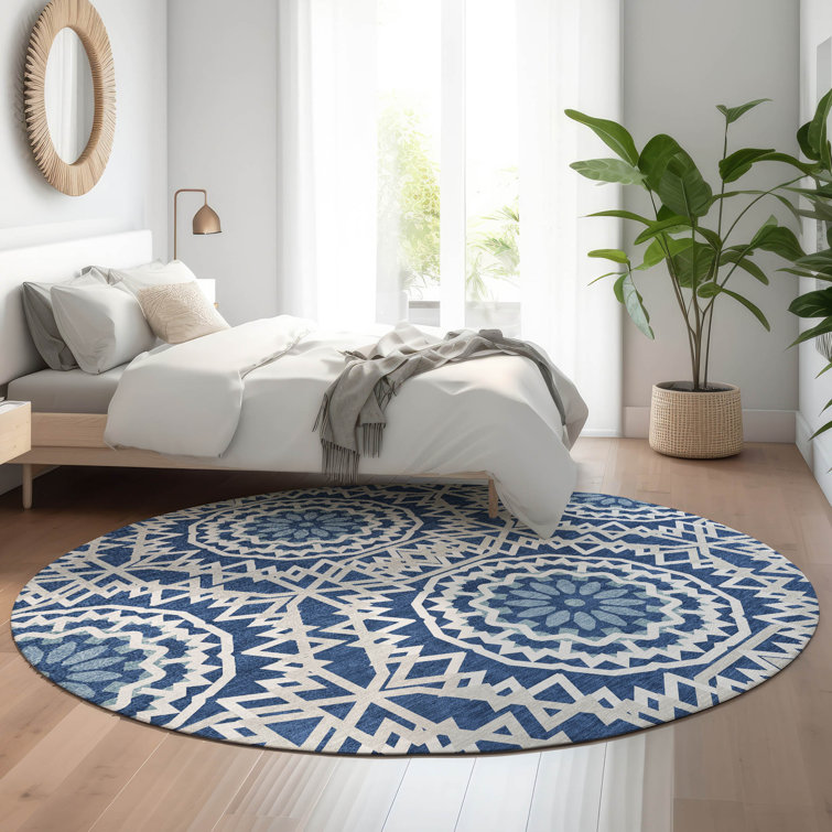 Premium Machine Washable Cerrito Navy Rug
