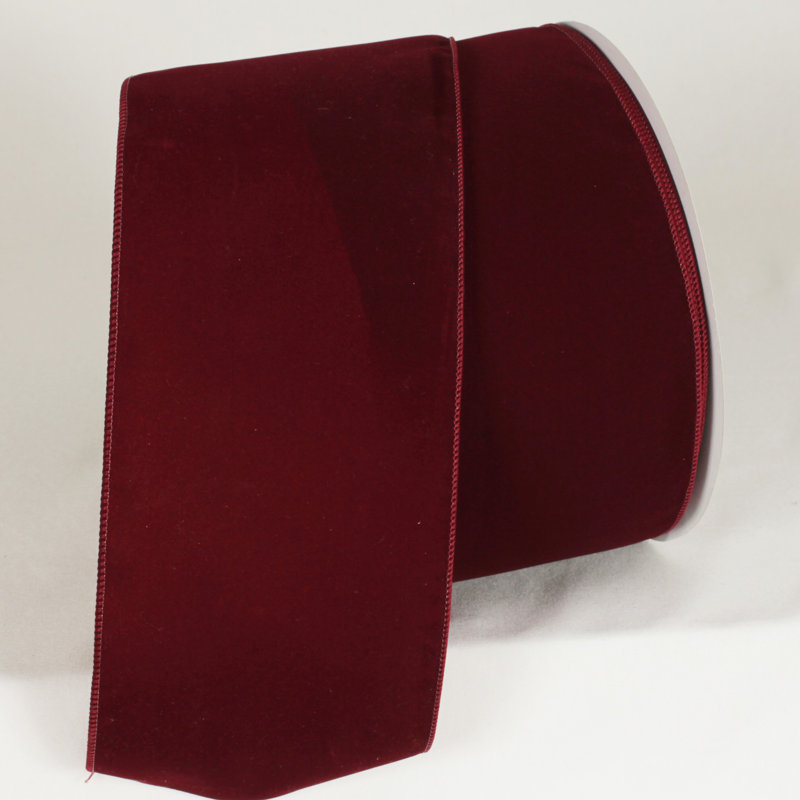 Ruban de velours, H 0,12 po x l 3 po x P 1800 po, Bordeaux