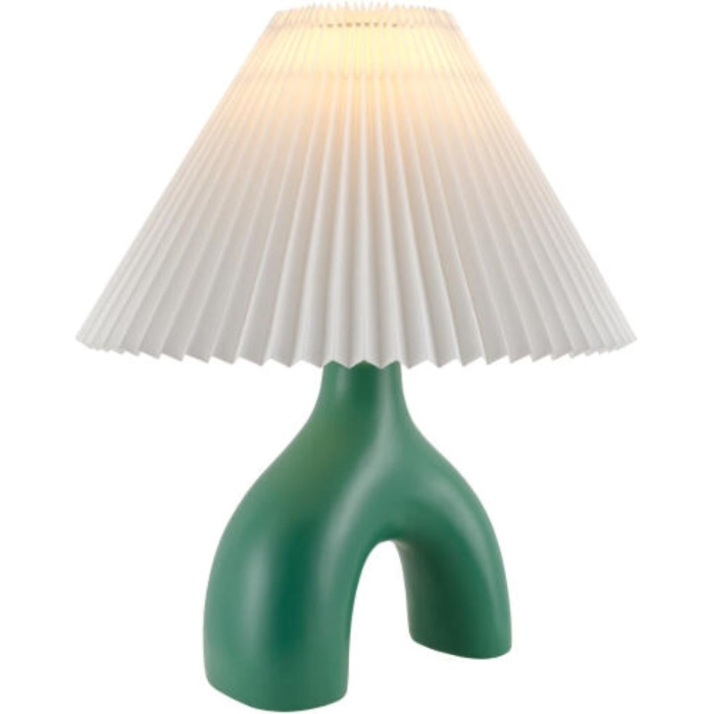 Celes Table Lamp, Green, White
