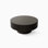 Table basse ronde en bois de style olive à piédestal robuste fabriquée à la main pour le salon