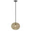 Luminaire suspendu en ruppie naturelle 1 lumière Coastal 15 po