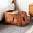 Orange-Brown, Small, Handwoven Leather Storage Basket For Clothes, Toys, Linens And Fabrics, Multi-Functional Designer Organizer For Stylish Home Decor-670828348