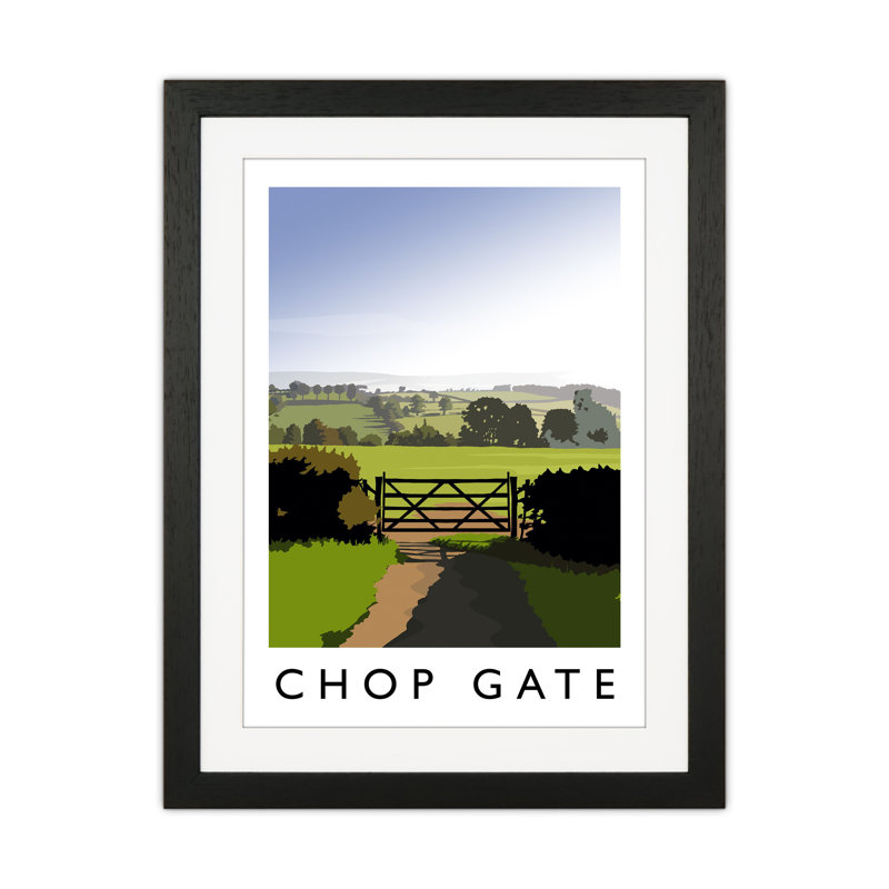 Chop Gate Portrait by Richard O'Neill - Print, 53.5cm H x 43.5cm W x 3cm D, Black Framed