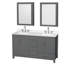 Sheffield 60" Freestanding Double Bathroom Vanity with Quartz Top with Medicine Cabinets-669211679-669246566-669246567
