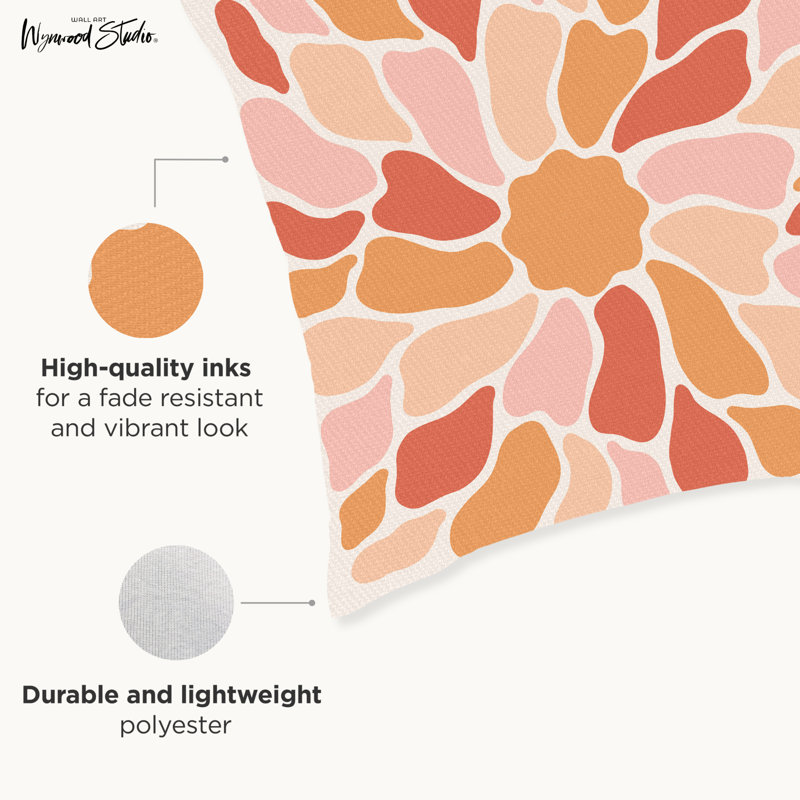 Housse de coussin floral en polyester