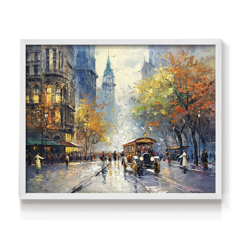 Paysage - CLVII - Reproduction encadrée - Restickable, H 22 po x l 28 po, Blanc