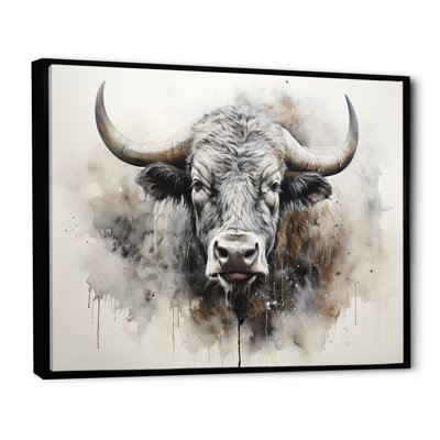 " Minimalism Buffalo Bison Head "