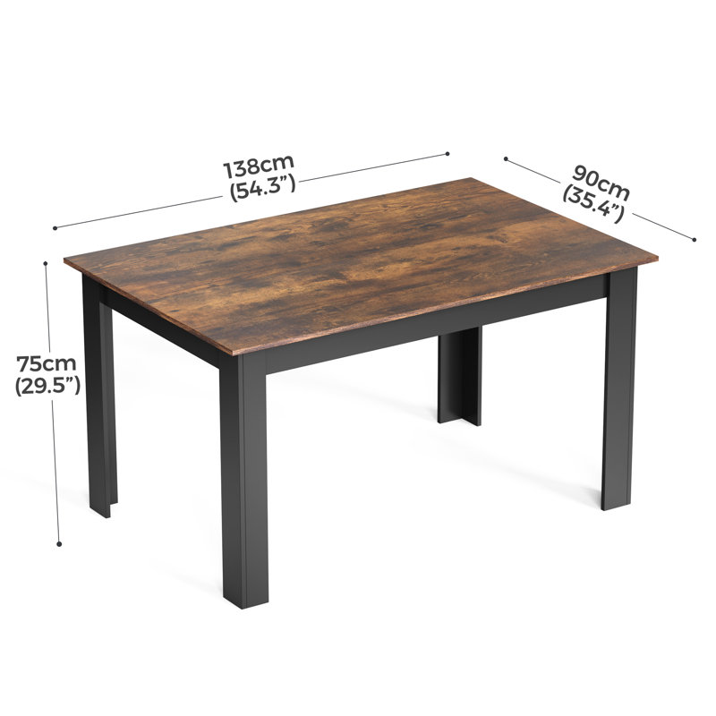 6 - Person Dining Set, Rustic Brown/Black