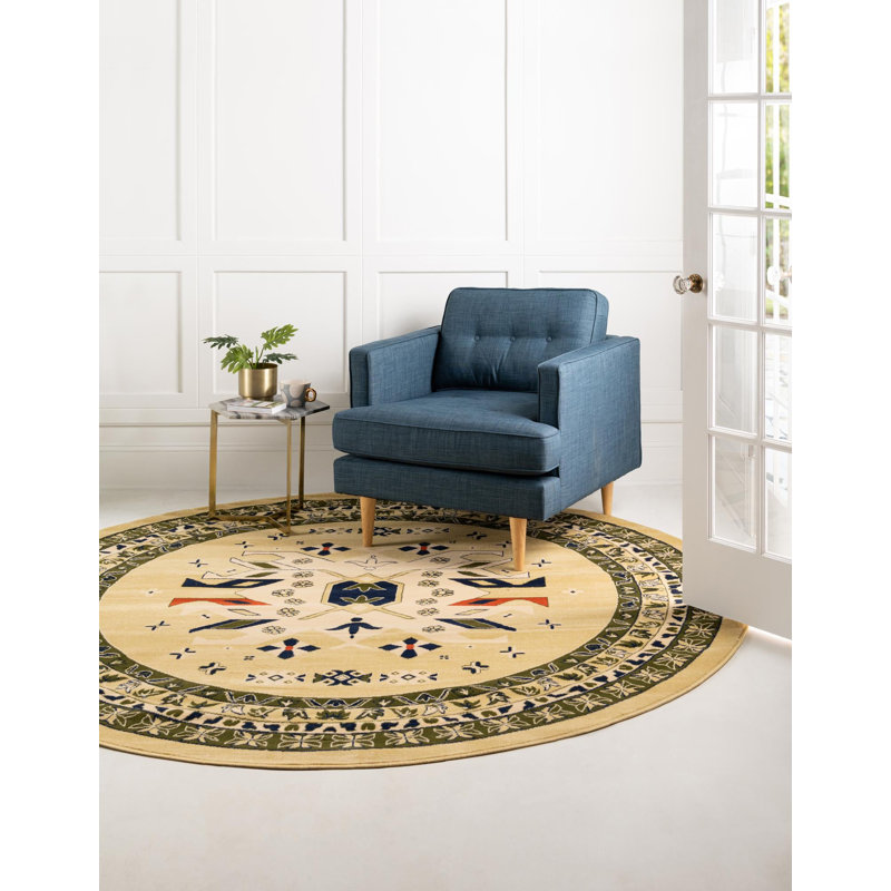 Eesi Oriental Indoor Rug, Round 8'