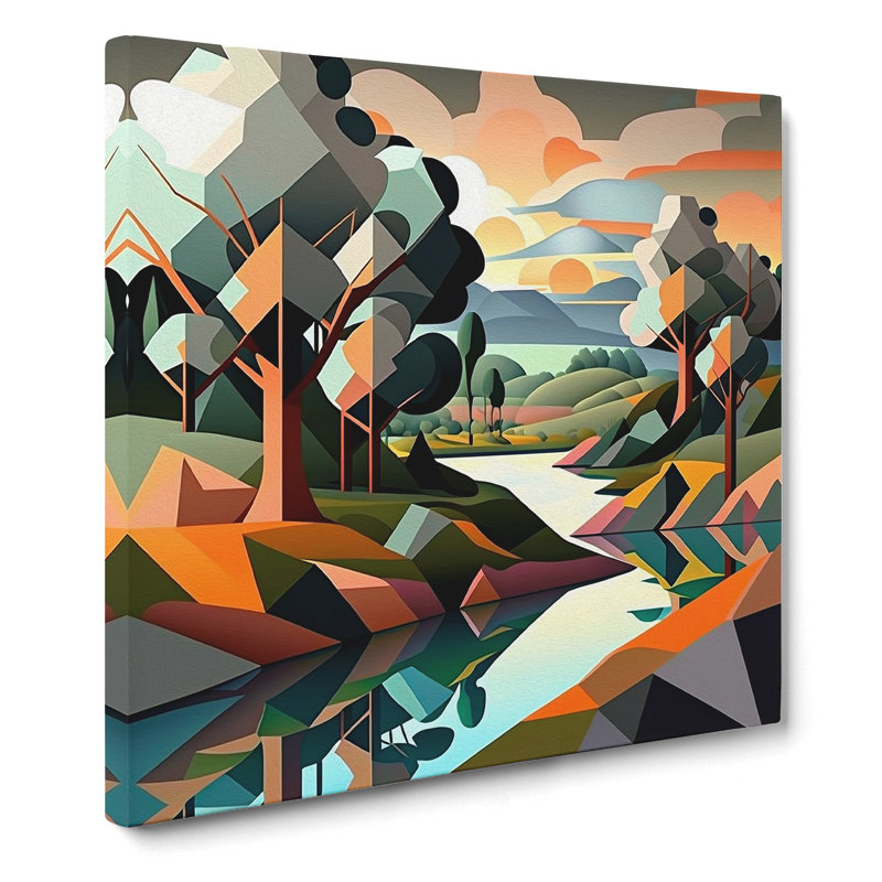 Modern Wall Art - Wrapped Canvas, 35cm H x 35cm W x 3cm D