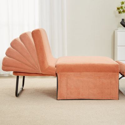 Corduroy Sofa Bed,Couch Chair,Sleeper Bed,Small Lounge Sofa W/Reclining Backrest,Furniture  ,4 In 1 Convertible Sleeper Sofa Bed,