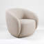 Fauteuil demi-tonneau pivotant avec siège large rembourré 360 ° Boucle-371597606-371597604