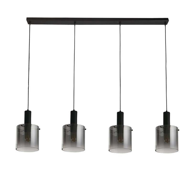 Montravious 4 - Light Cylinder Chandelier, Powder Coated Matt, Smoked