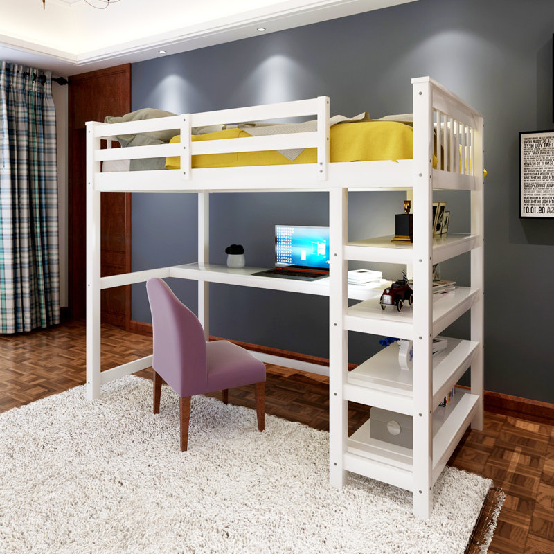 Gorgias Kids Twin Loft Bed, White
