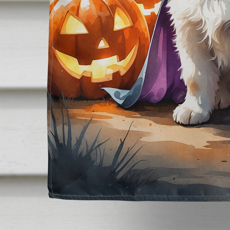Drapeau de chiot Halloween House, Samoyède