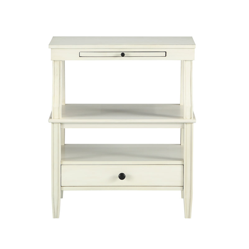 Newland Antique White Storage Nightstand, Antique White