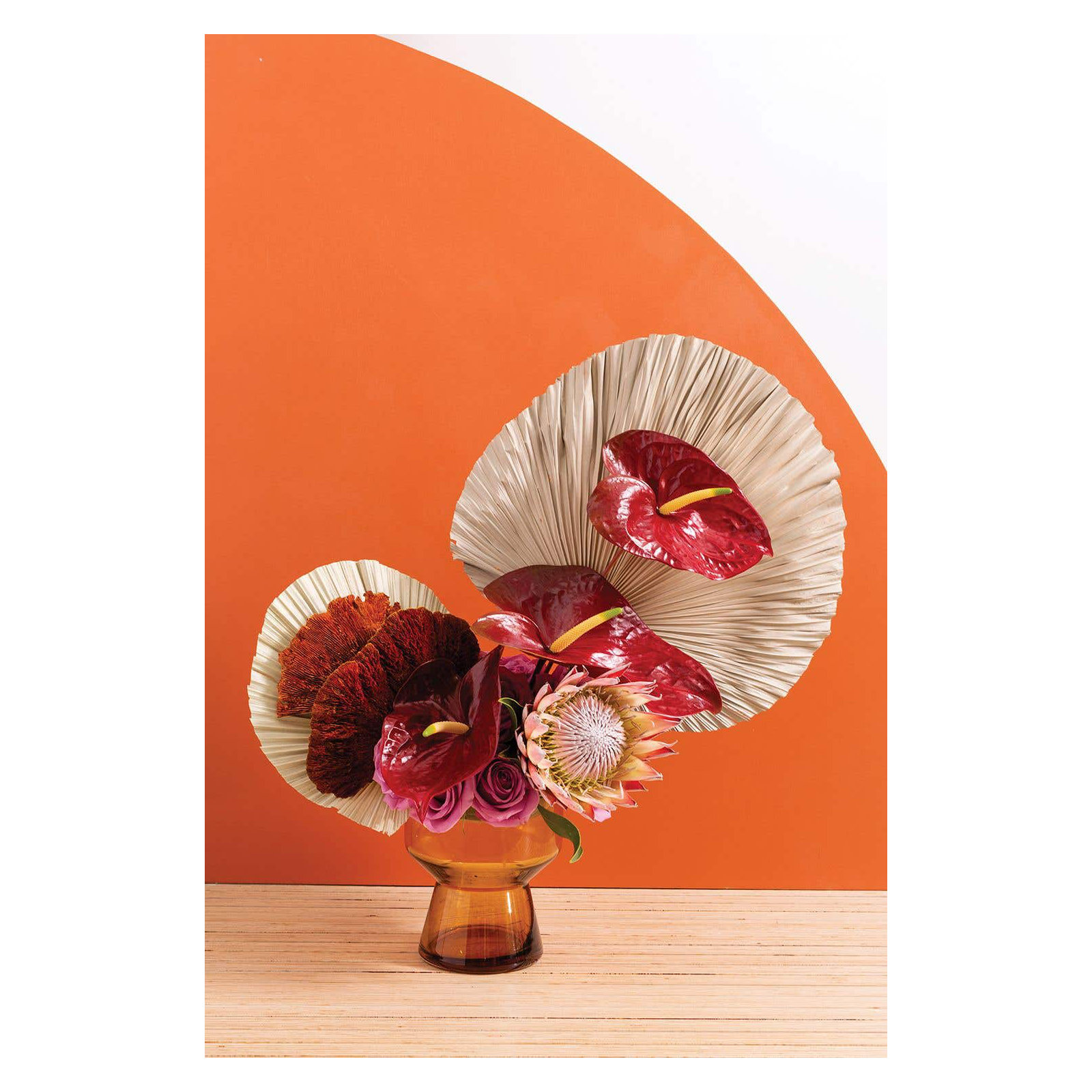 Janeisy Glass Table Vase, 6.75" H x 6" W x 6" D
