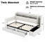Twin Size Upholstery Daybed with Storage Footstool and Shelves,with Two Drawers,USB Charging and LED Light-1468025285-1468025291