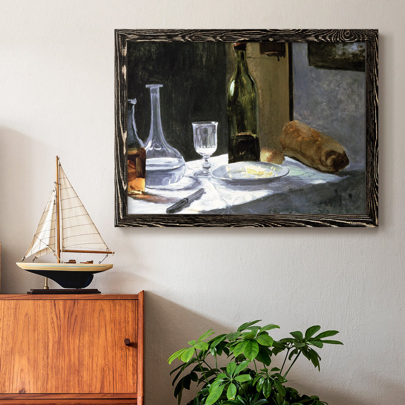 Still Life With Bottles, 1862, reproduction d'art sur toile, Noir, H 14 po x l 20 po x P 1,5 po