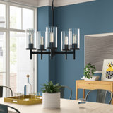 Bertelli 5 - Light Steel Dimmable Cylinder Chandelier