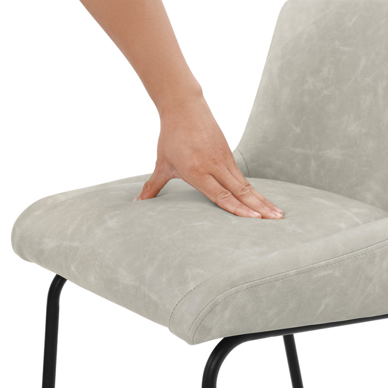 Tabouret de comptoir rembourré 35,8 po H, Gris clair clair