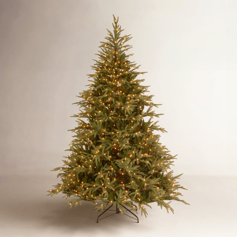 Sapin de Noël floqué et illuminé, 9 pi