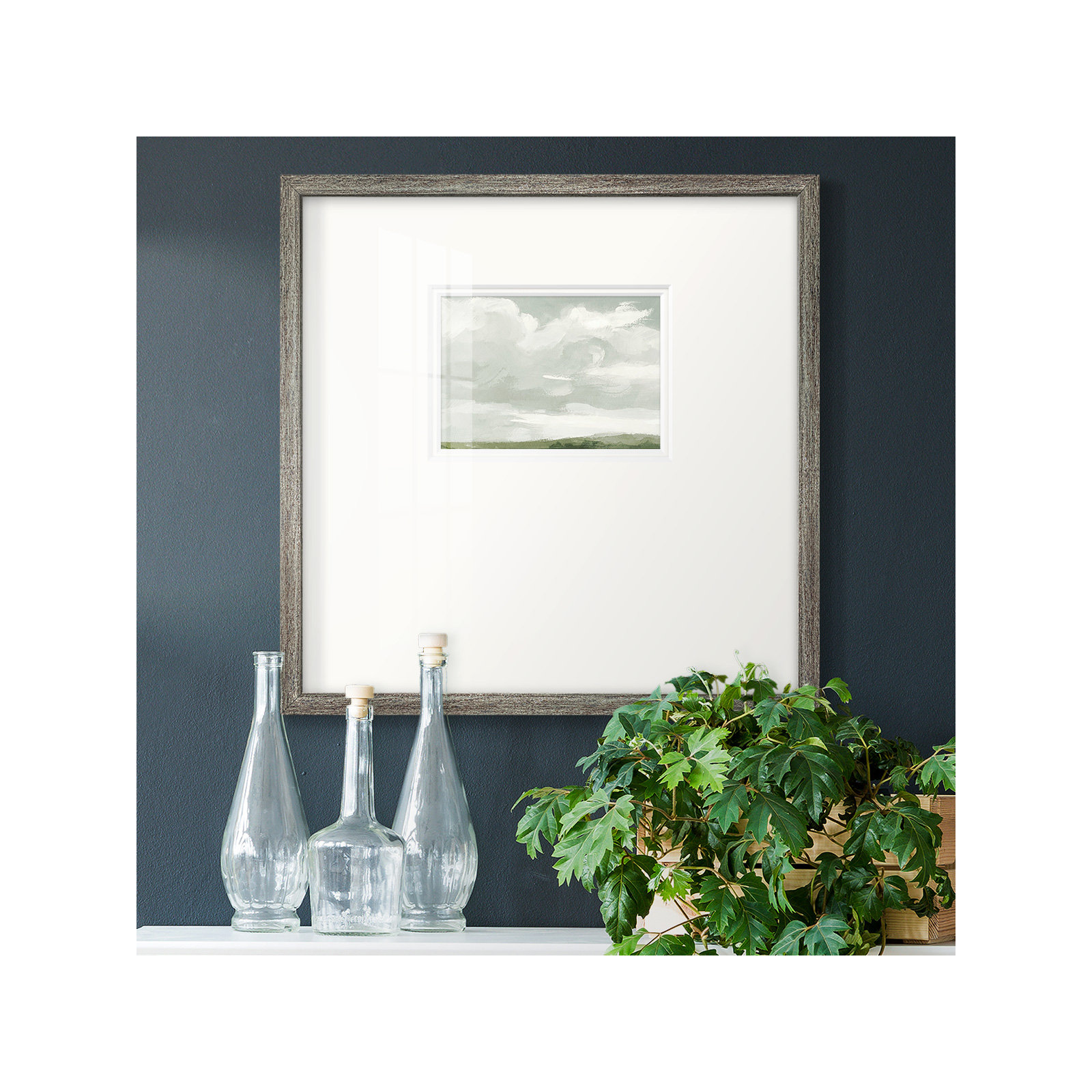 Gray Stone Sky III, 17" H x 17" W x 1.25" D, Gray Stone