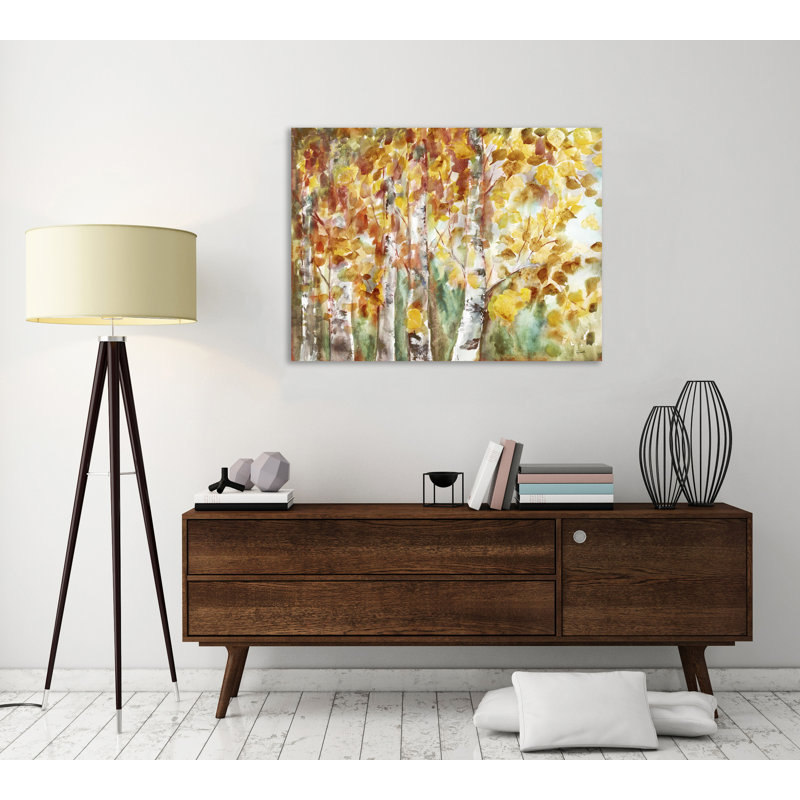 «Fall Aspens» par Tre Sorelle Studios, reproduction sur toile, H 12 po x l 16 po
