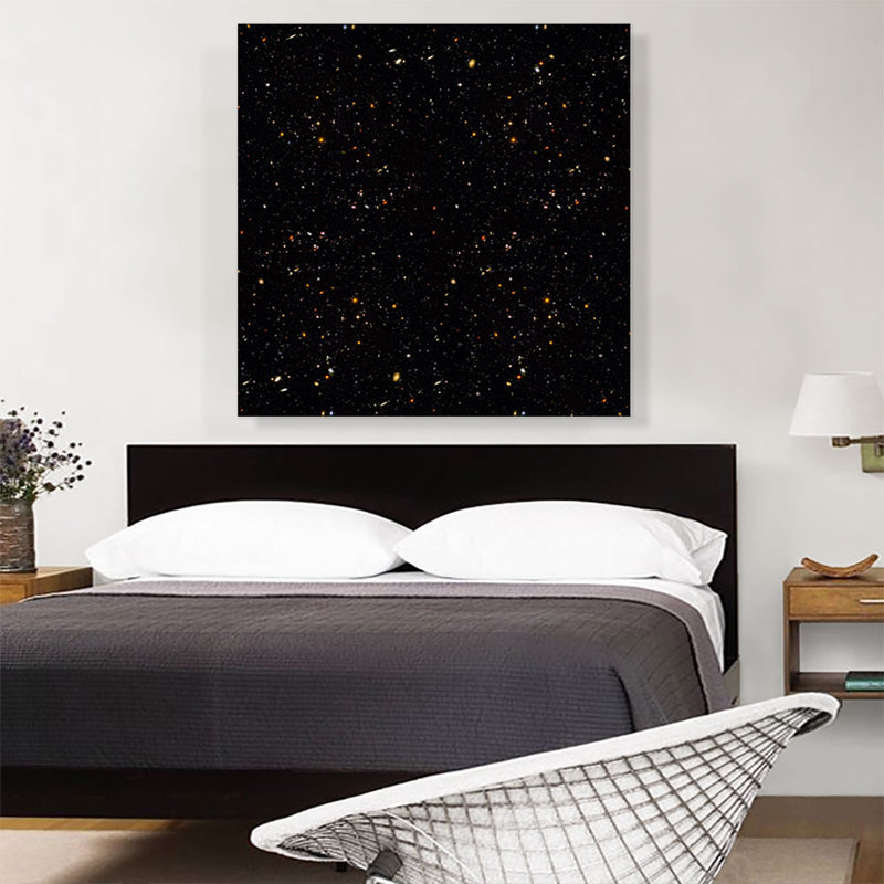 NASA Hubble Telescope Ultra Deep Field Wider Edition of Space - Reproduction de photo sur toile tendue