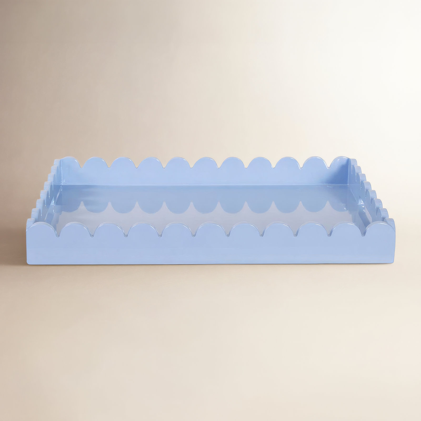 Hindley Handcrafted Rectangle Decorative Tray, Light Blue