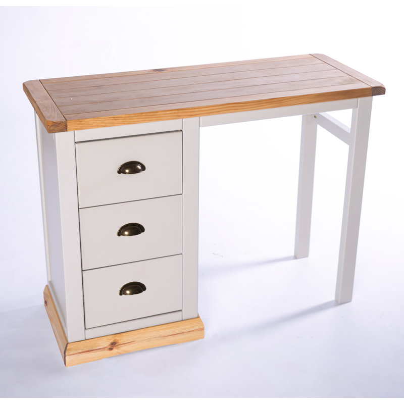 Devonte Writing Desk, Grey/Wood, Brass