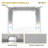 10 pi. L 10 pi. D Pergola en acier avec auvent-95110019